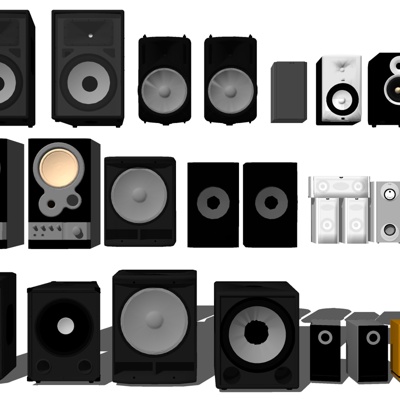  现代音响设备su模型 