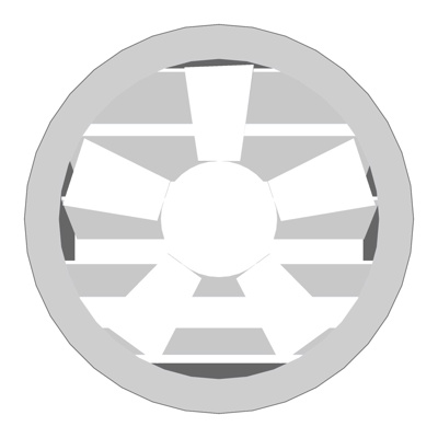  现代排风扇su模型 