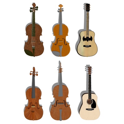  现代大提琴su模型 