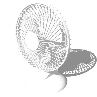  现代电风扇su模型 