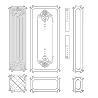  欧式线条su模型 