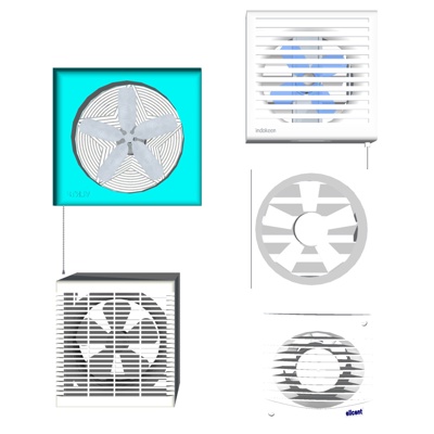  现代排风扇su模型 