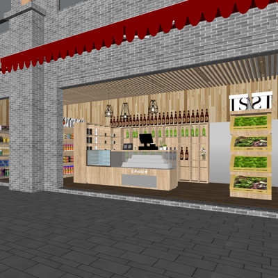  现代超市su模型 