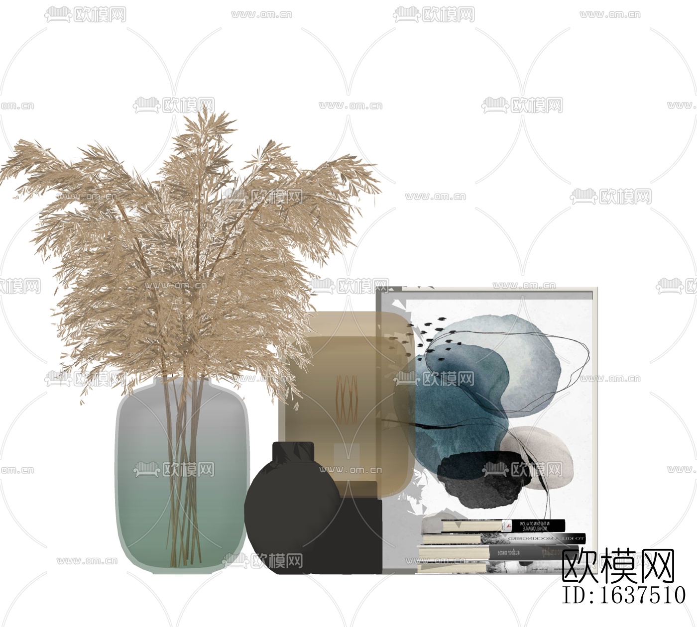 现代干支花瓶摆件免费su模型下载