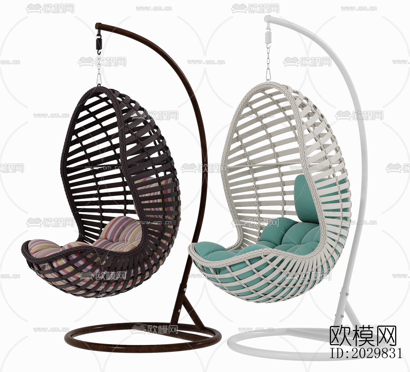 现代编织吊椅su模型