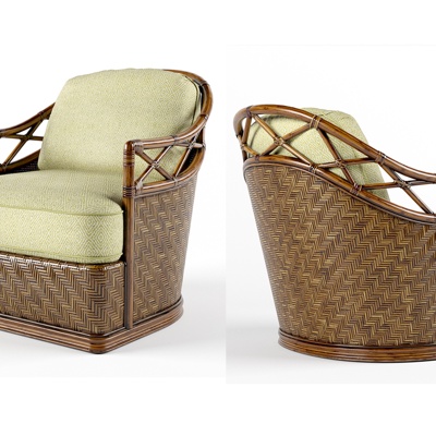  东南亚编织户外椅su模型 