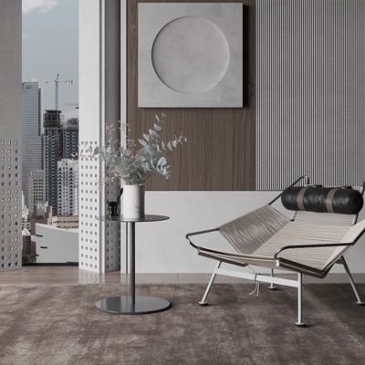  现代绳编躺椅su模型 