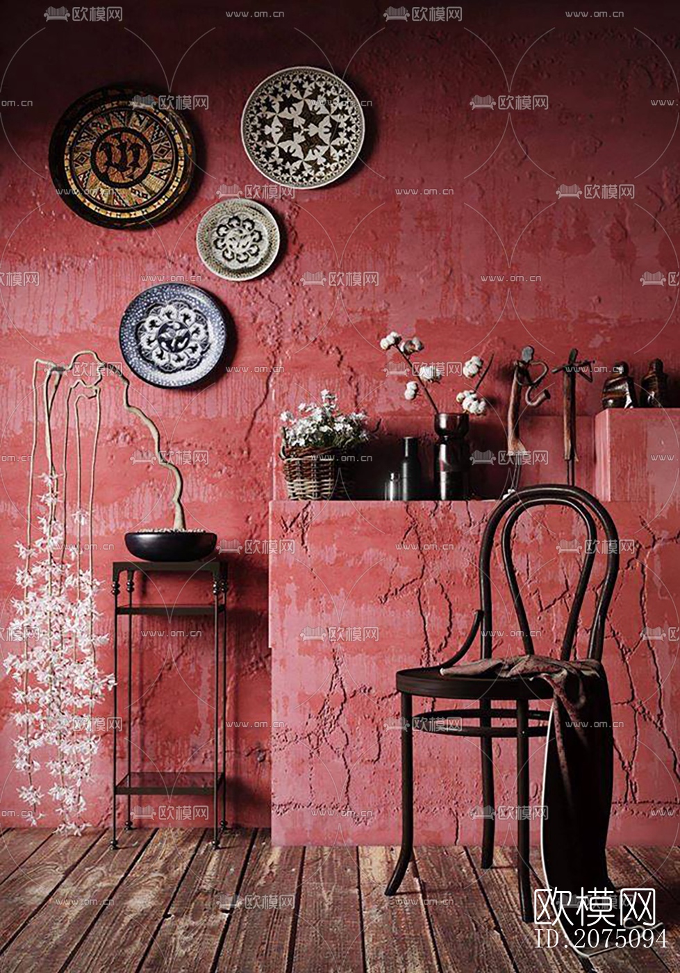 新古典实木休闲椅su模型下载