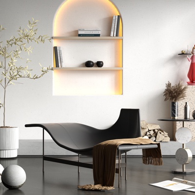  现代创意躺椅su模型 