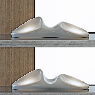  现代烤漆异形公用椅su模型 