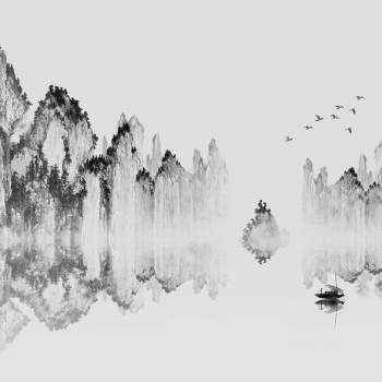  中式意境山水画 