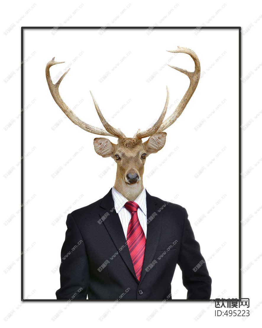 动物装饰画下载（渲染图5）