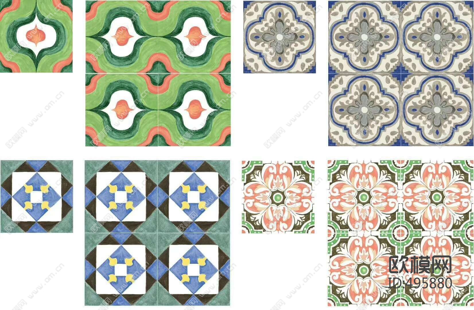 拼花地砖下载（渲染图2）