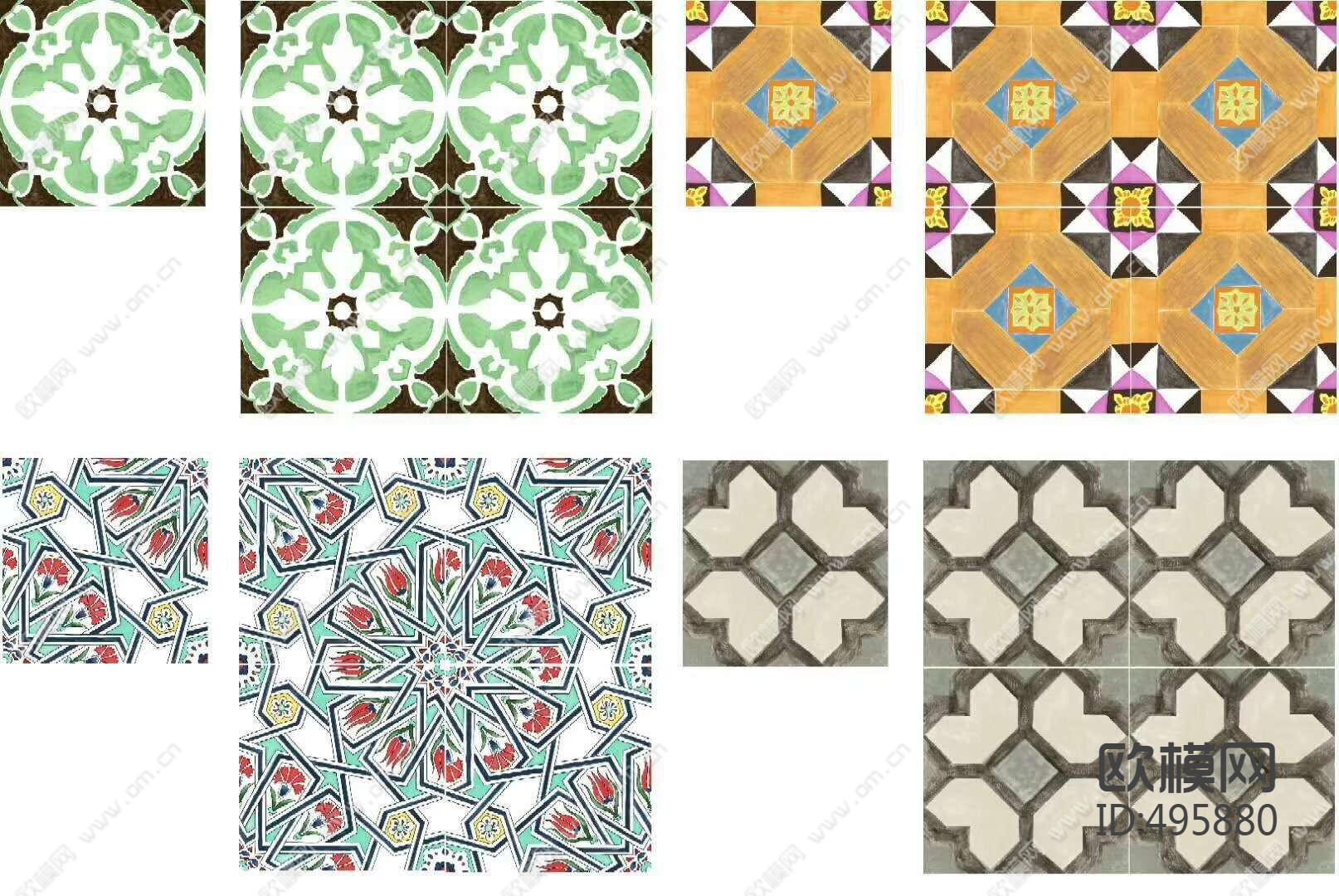 拼花地砖下载（渲染图1）