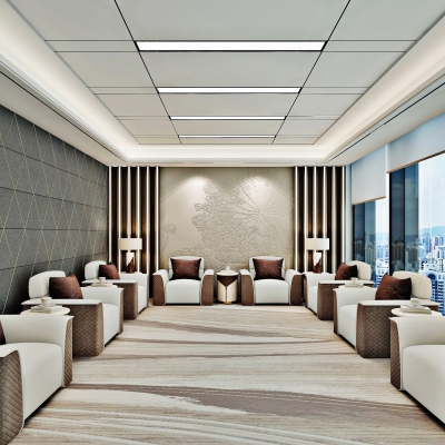 现代会所贵宾接待室3d模型