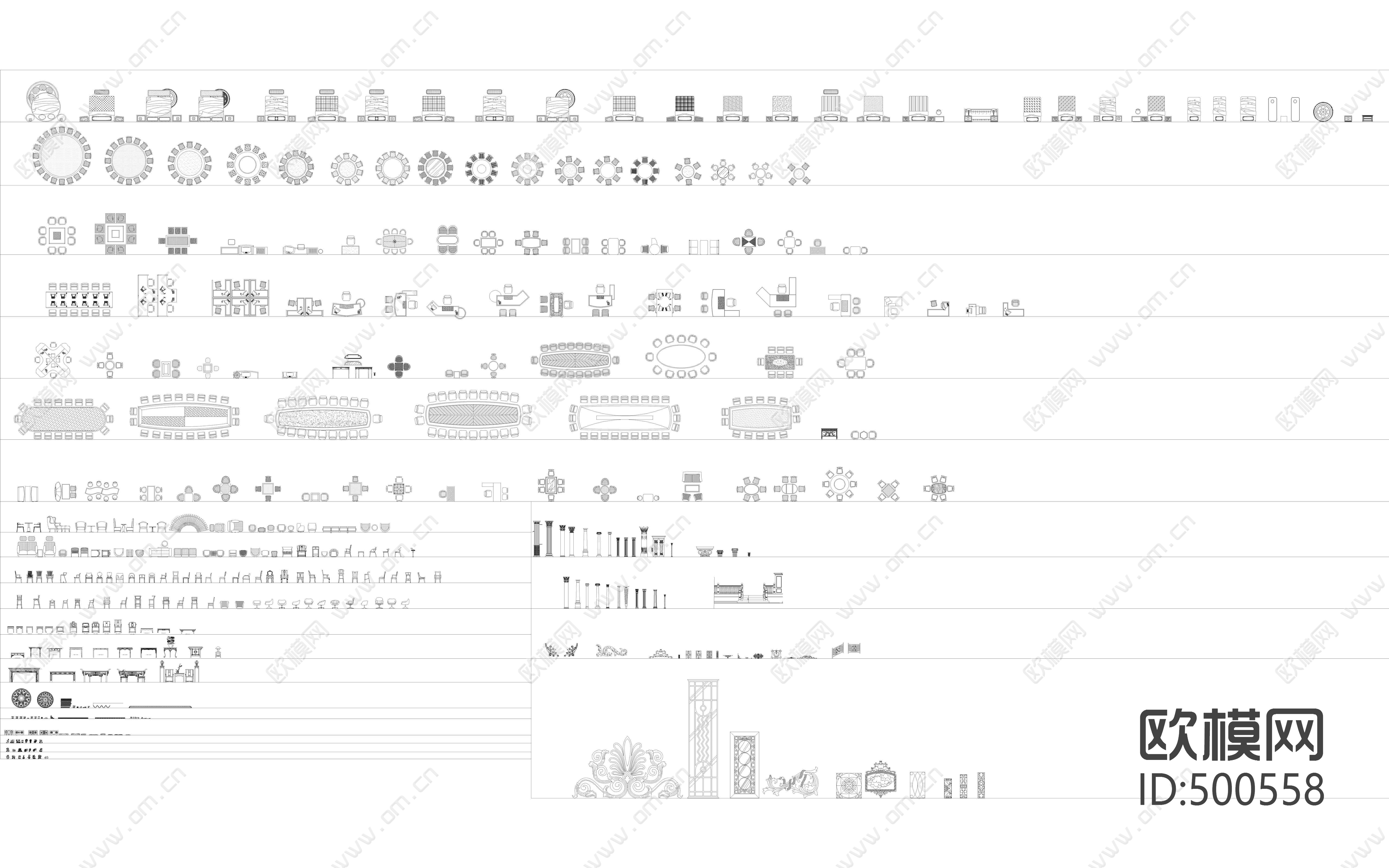 家具平面图库下载
