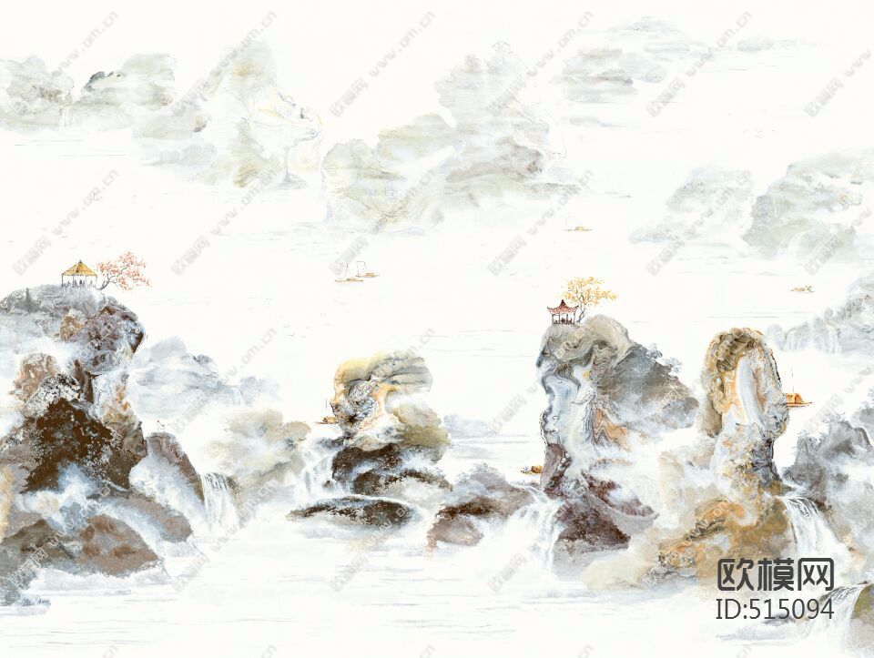 渊亭岳立石材壁画下载