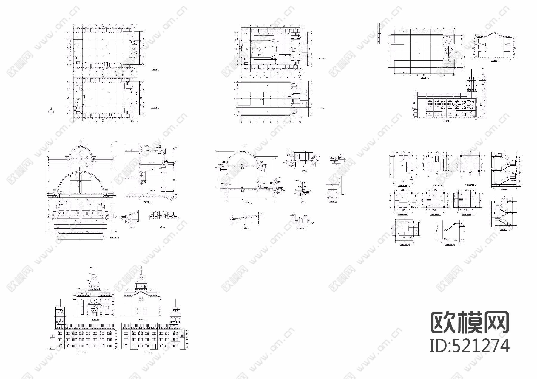 三层教堂建施下载