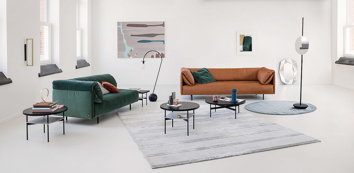 德国rolf benz品牌 北欧客厅皮革组合沙发