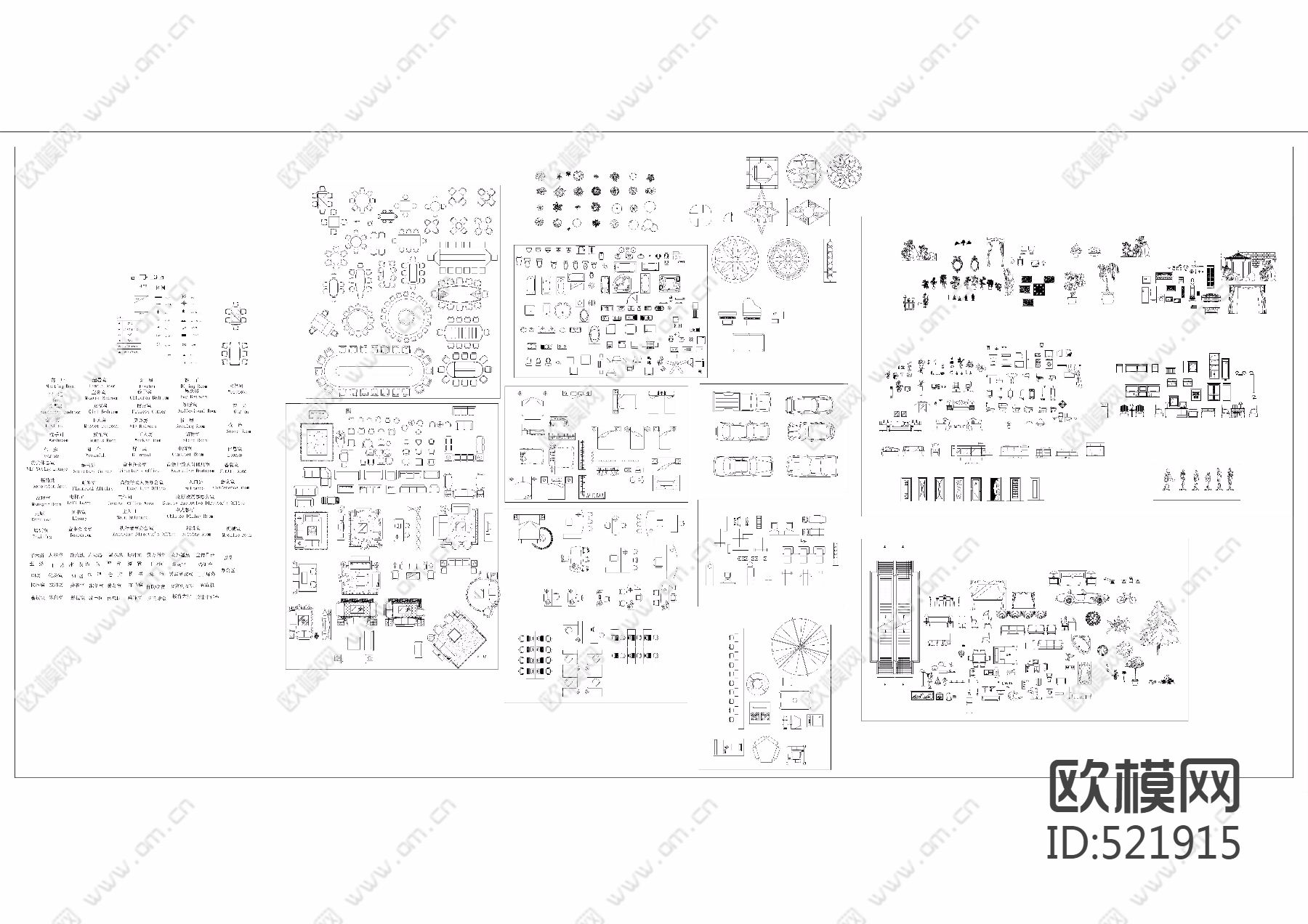 综合装修cad图库下载