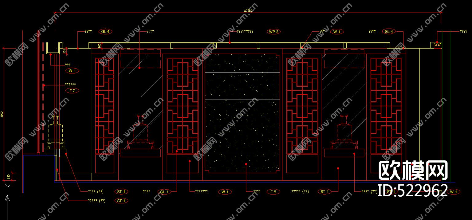酒店中餐厅施工图下载（渲染图1）