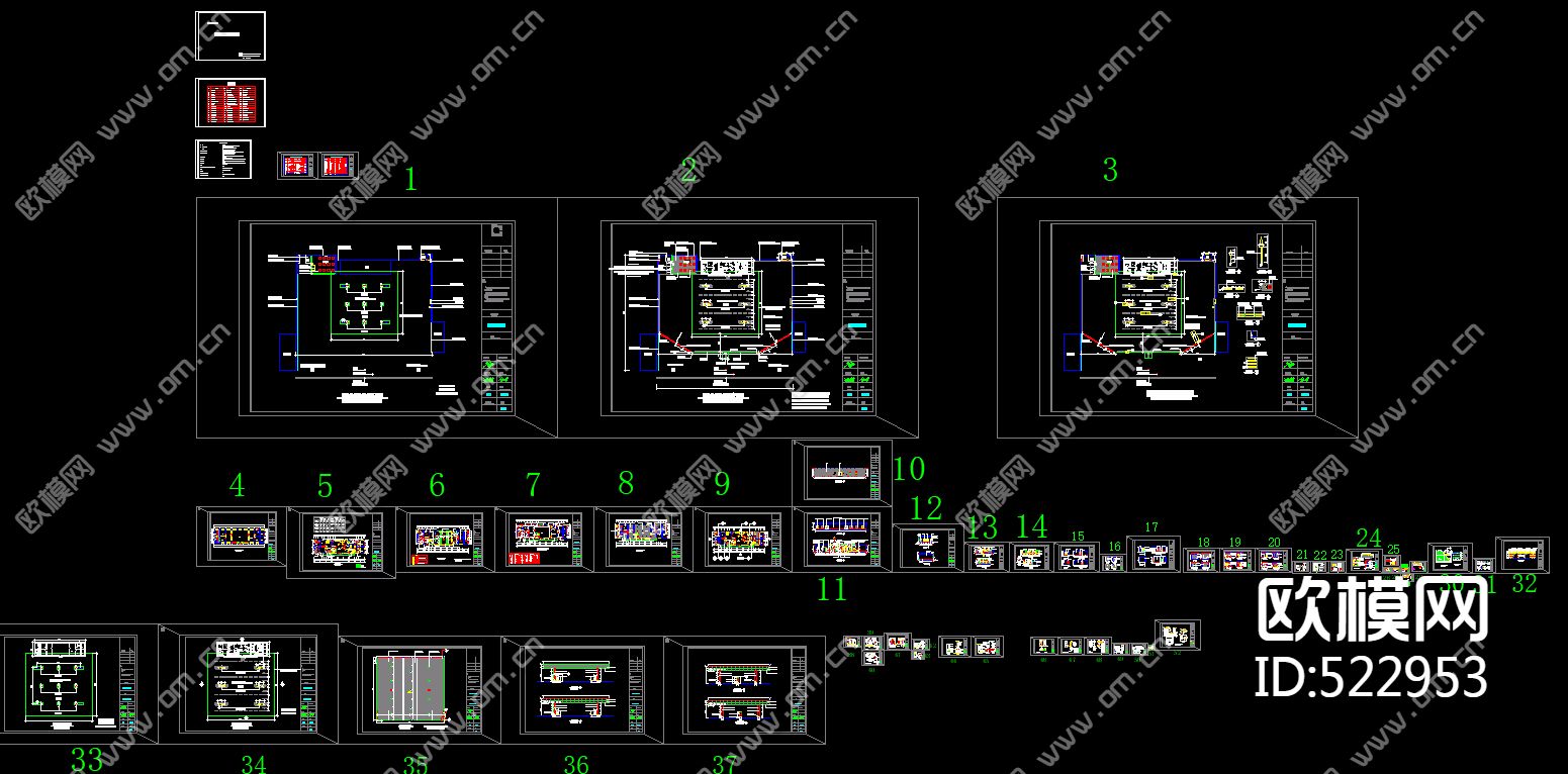 加油站施工图下载（渲染图4）