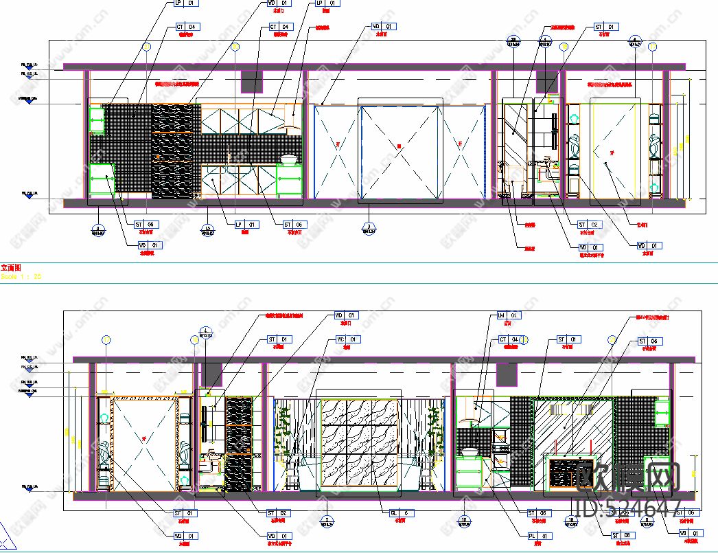 五星级酒店总统套房施工图下载（渲染图2）