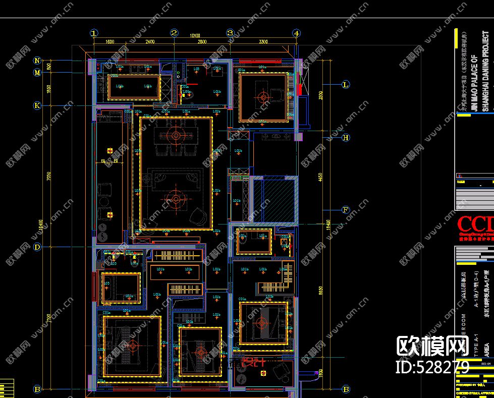 上海大宁金茂府科技样板房全套图纸下载（渲染图1）