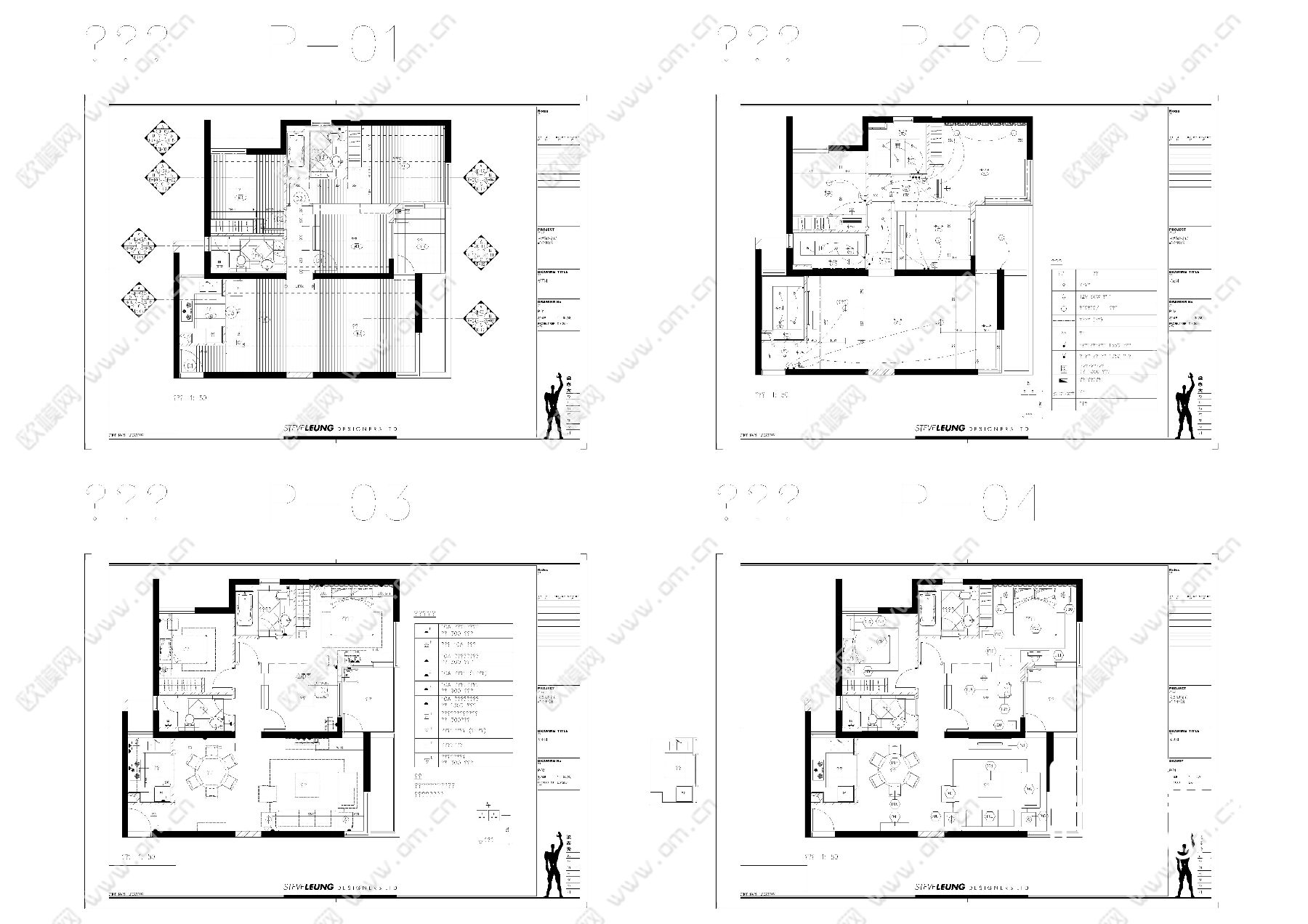 梁志天-上海明園森林都市#1-1号样板房（玫瑰）CAD施工图下载（渲染图2）