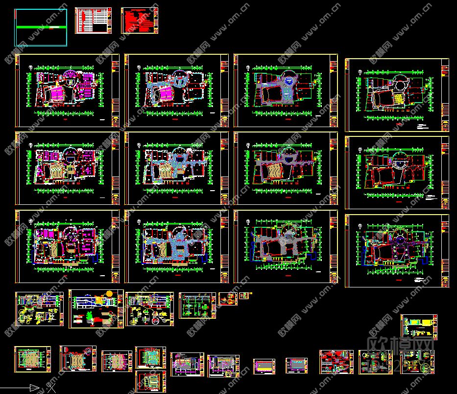 图书馆装饰施工图下载（渲染图1）