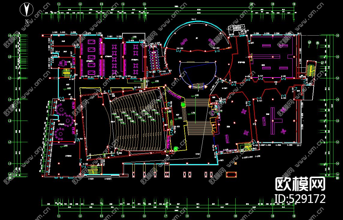 图书馆装饰施工图下载（渲染图3）
