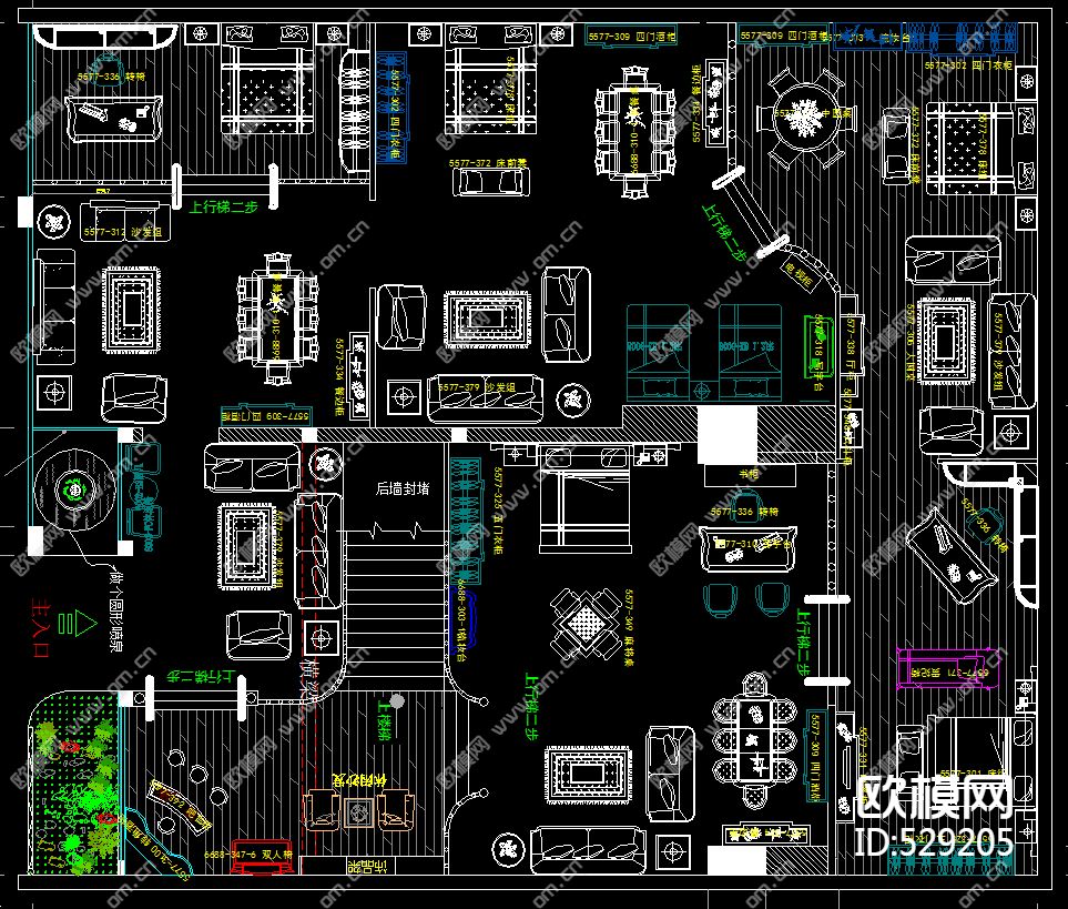 欧式家具专卖店装饰施工图下载（渲染图1）