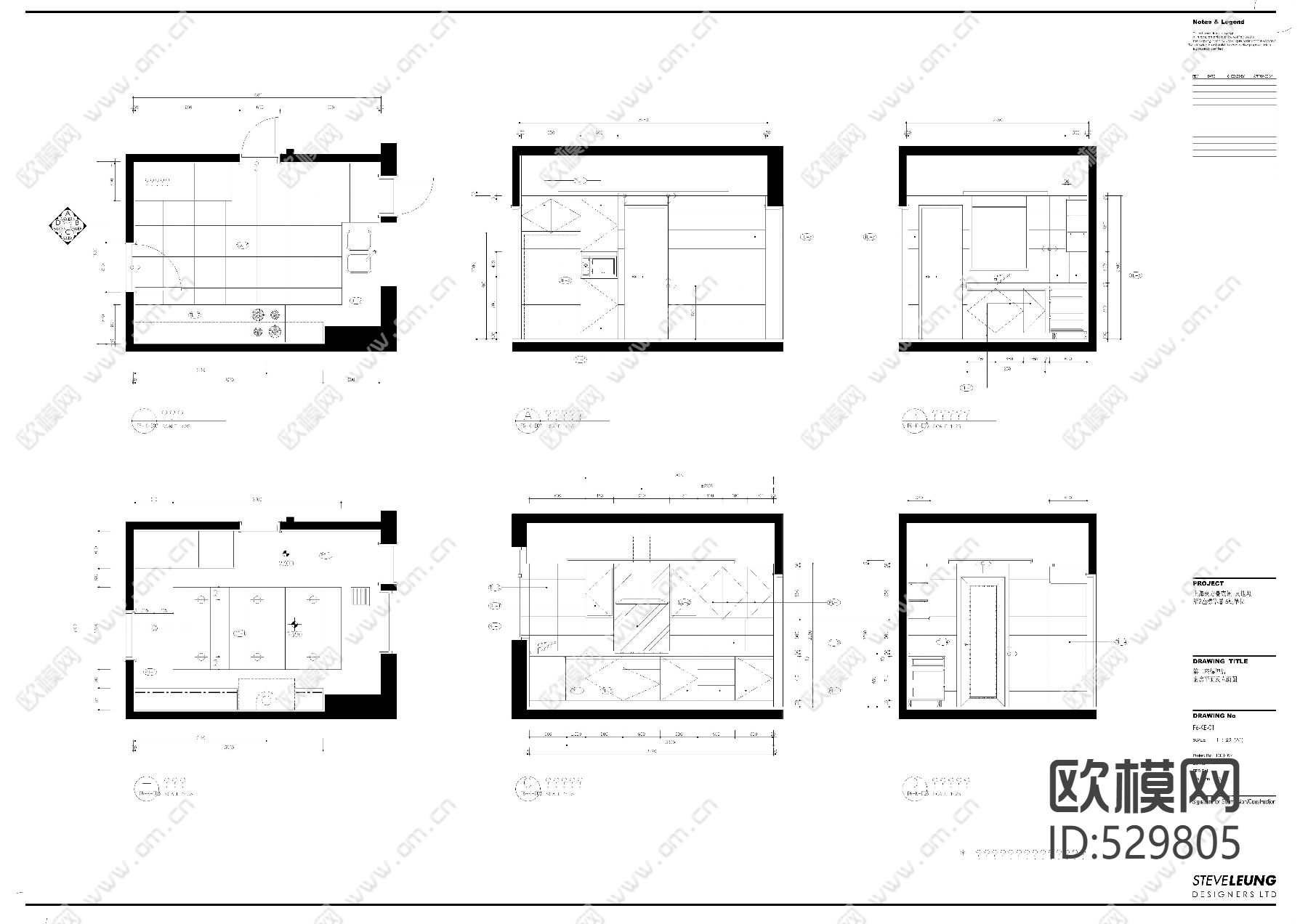 梁志天-上海東方曼克(東地塊) 第二座六號單位樣板房CAD施工图下载（渲染图4）
