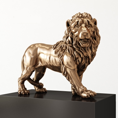 现代铜狮子雕像雕塑3d模型