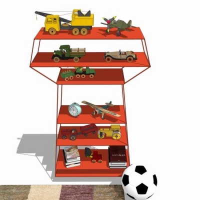  现代儿童玩具组合su模型 