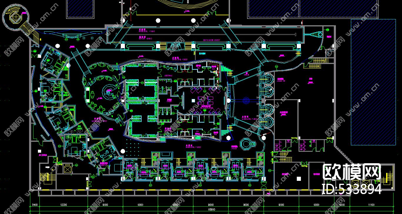国际酒店SPA会所装饰施工图下载（渲染图1）