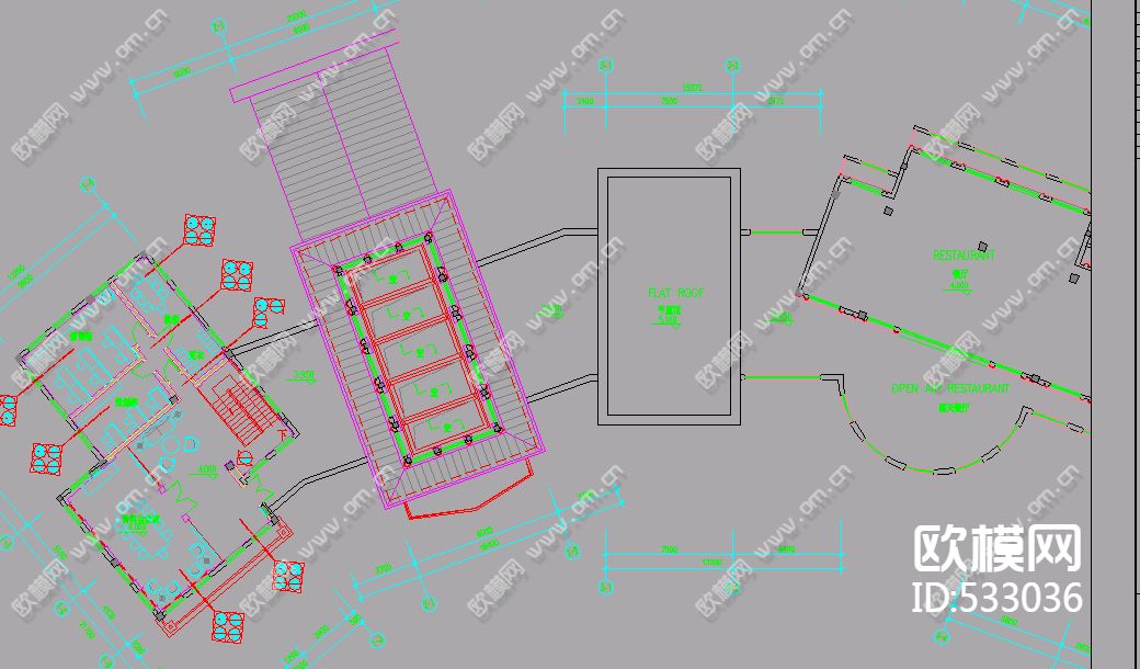 海岸会所装饰施工图下载（渲染图2）