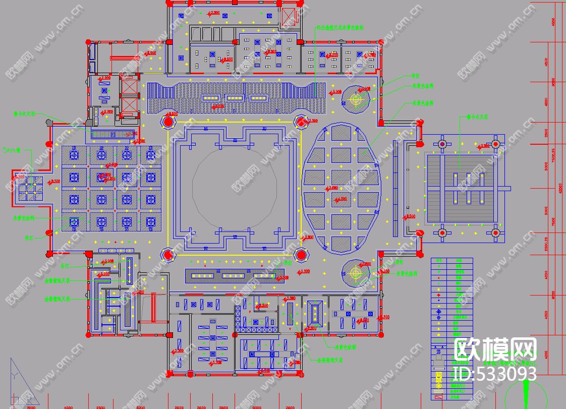 普陀山两层度假酒店装饰施工图下载（渲染图2）