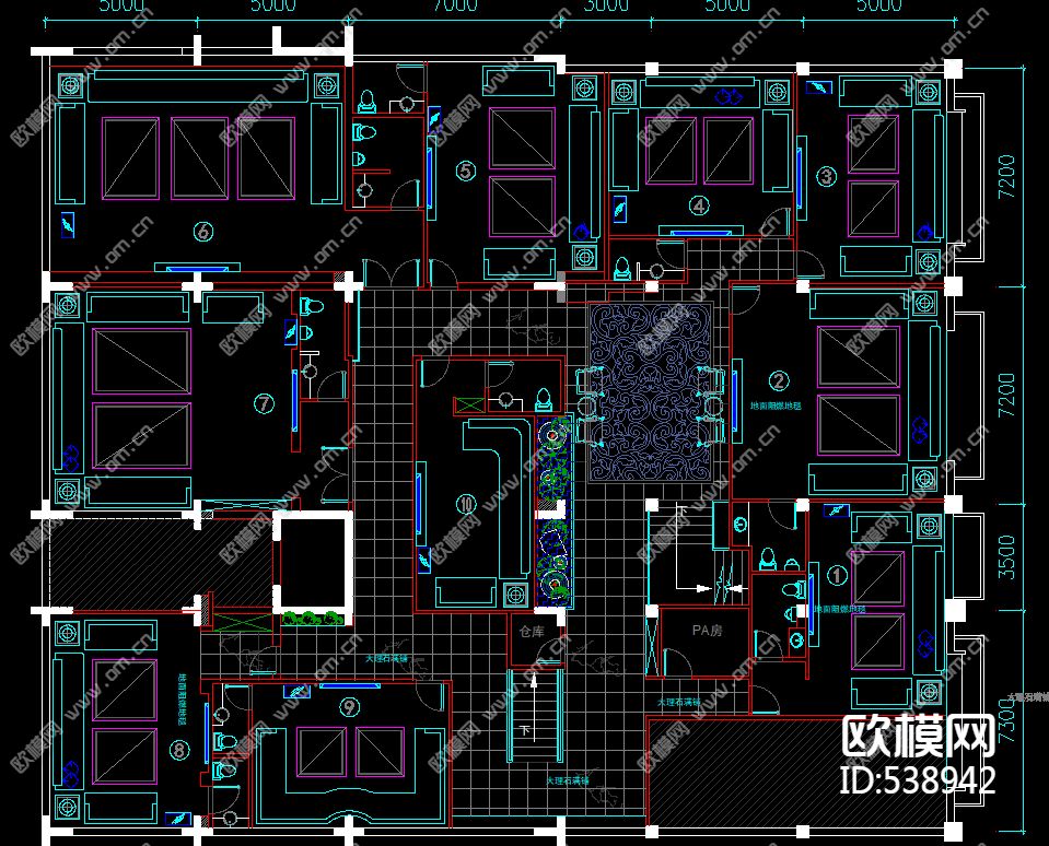 皇家贵族酒吧KTV装饰施工图下载（渲染图3）