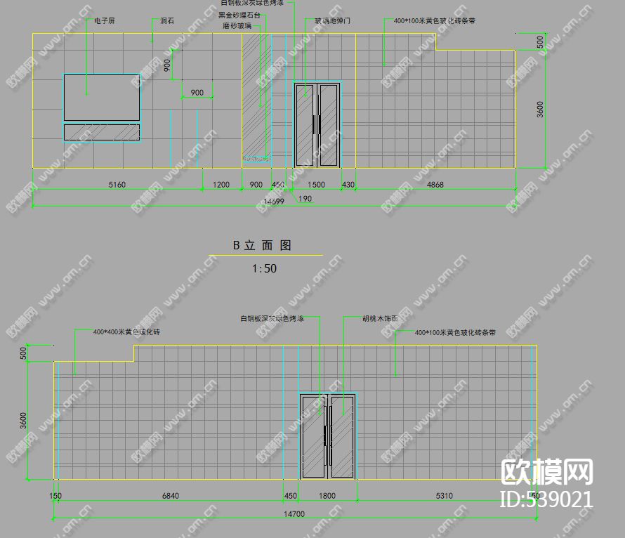 五层图书馆装修施工图下载（渲染图2）