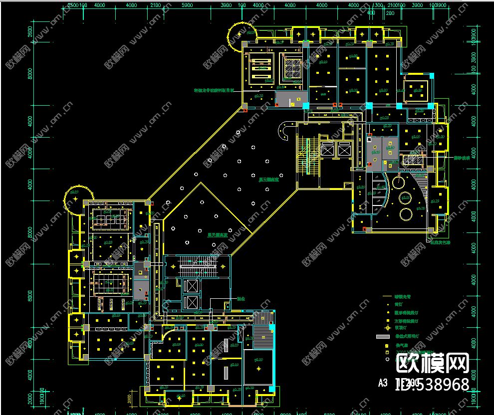 地产公司办公设计施工图下载（渲染图4）