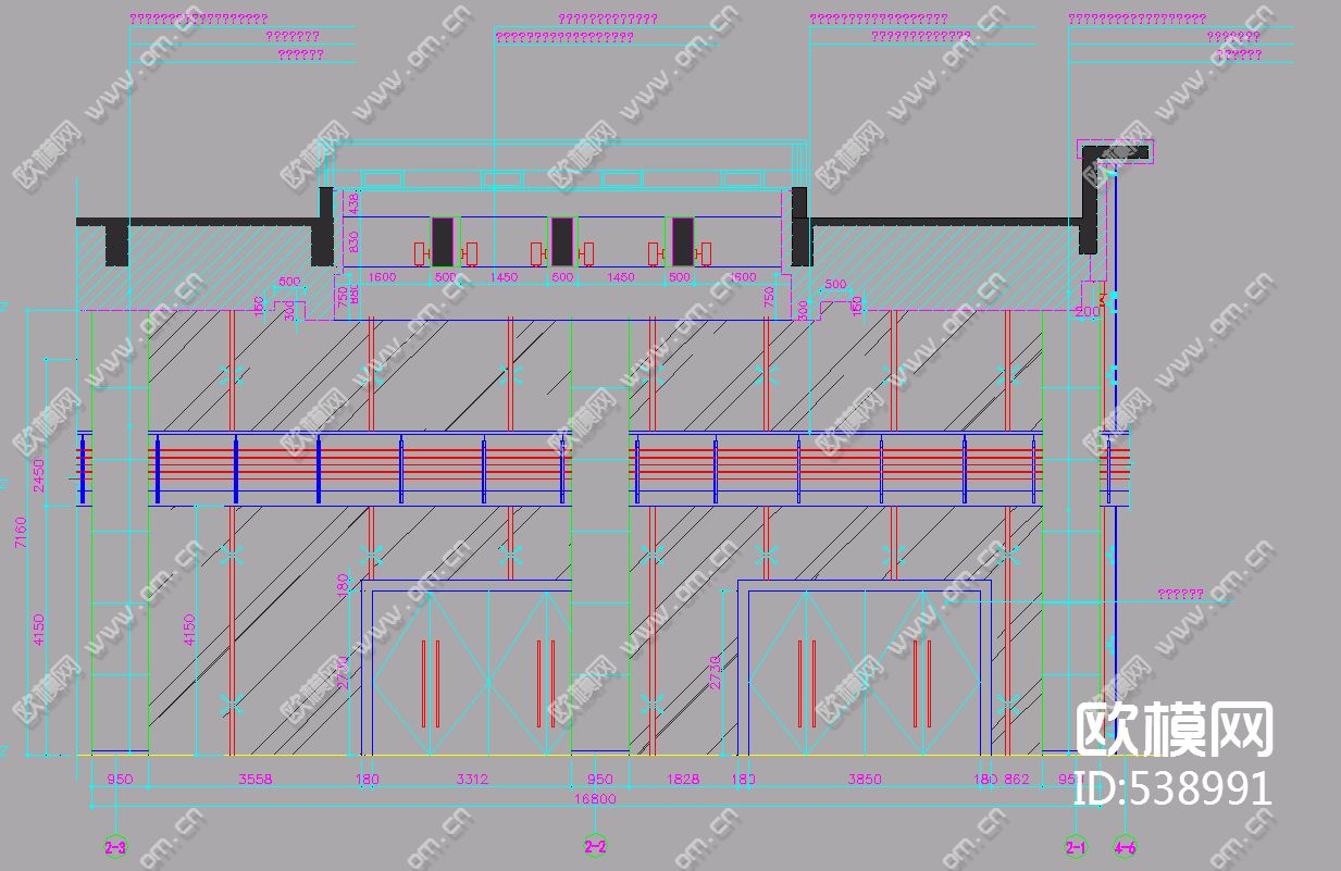 集团研发基地办公楼装修施工图下载（渲染图1）