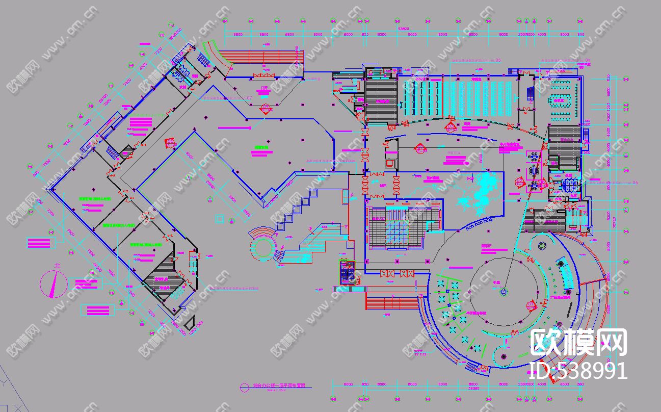 集团研发基地办公楼装修施工图下载（渲染图2）