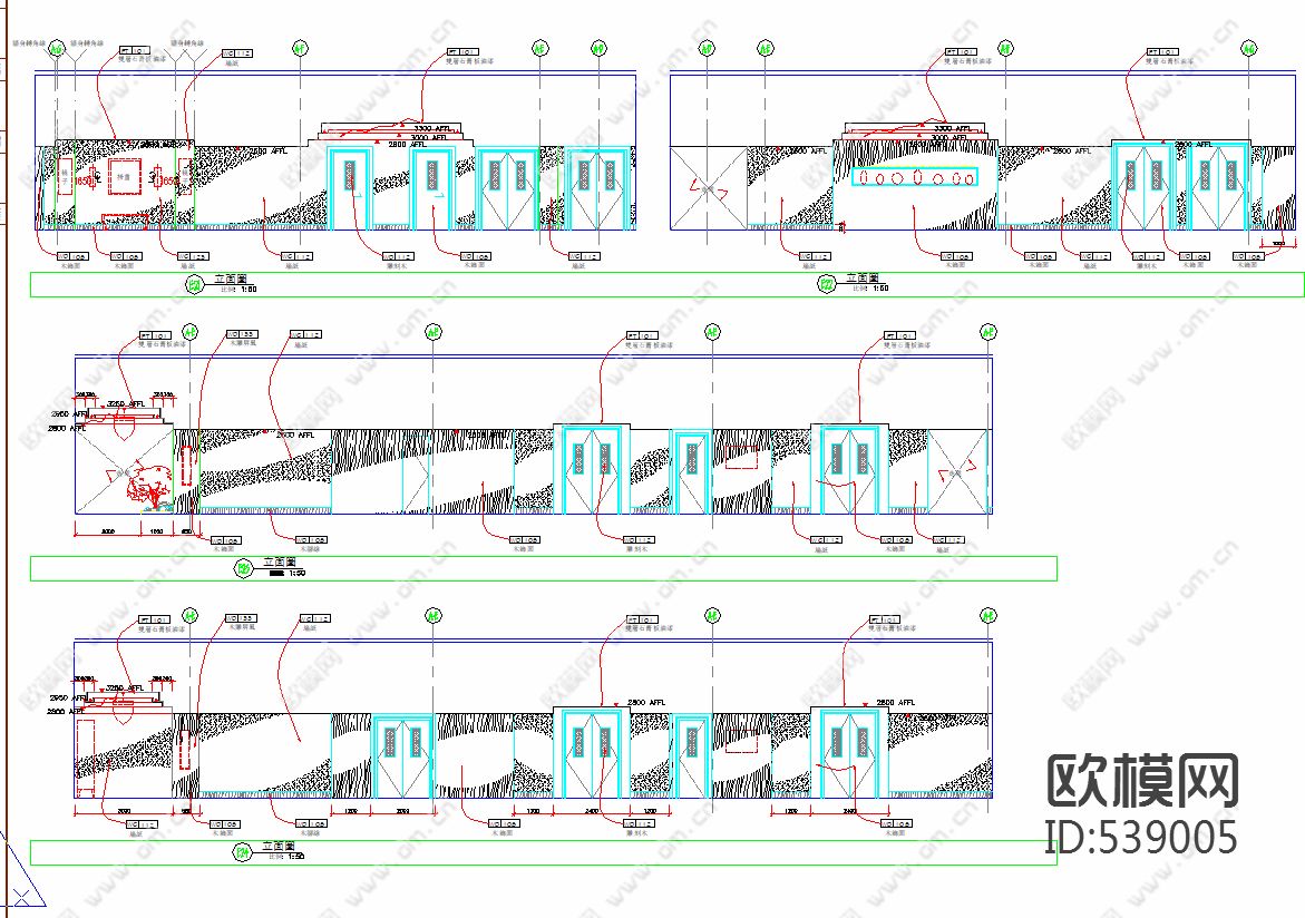 星级酒店中餐厅装饰施工图下载（渲染图1）