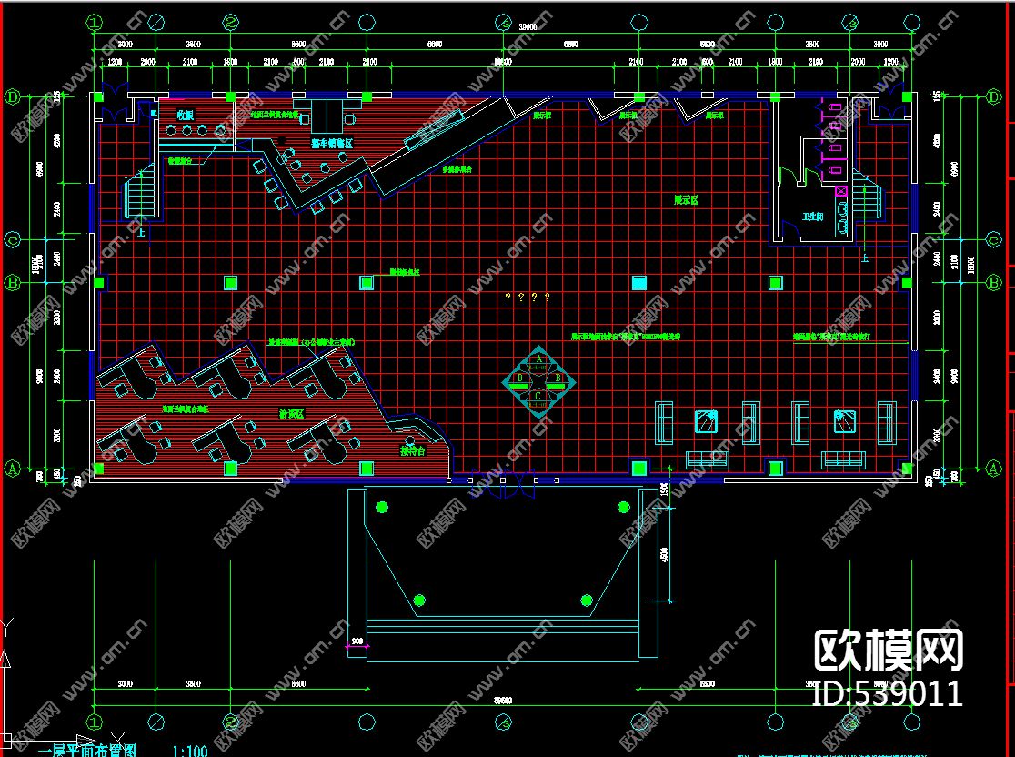 汽车4S店装饰施工图下载（渲染图1）