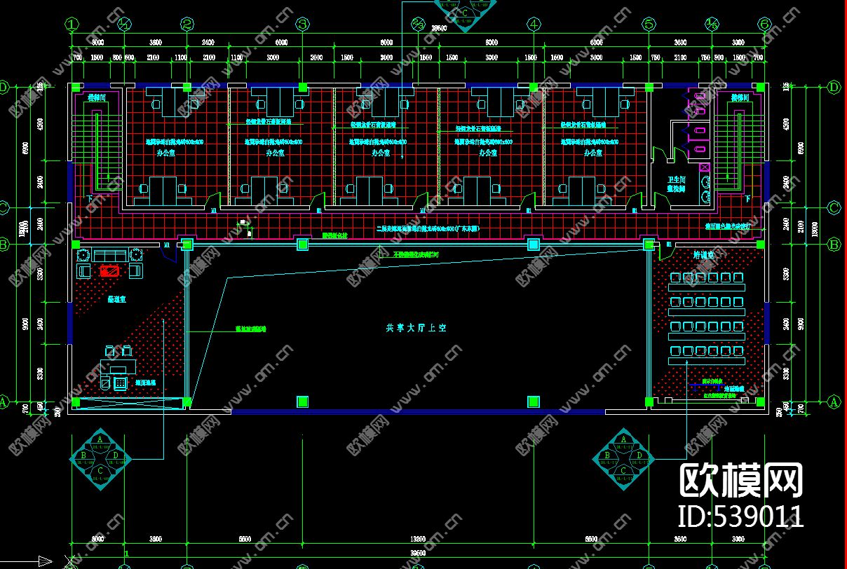 汽车4S店装饰施工图下载（渲染图3）