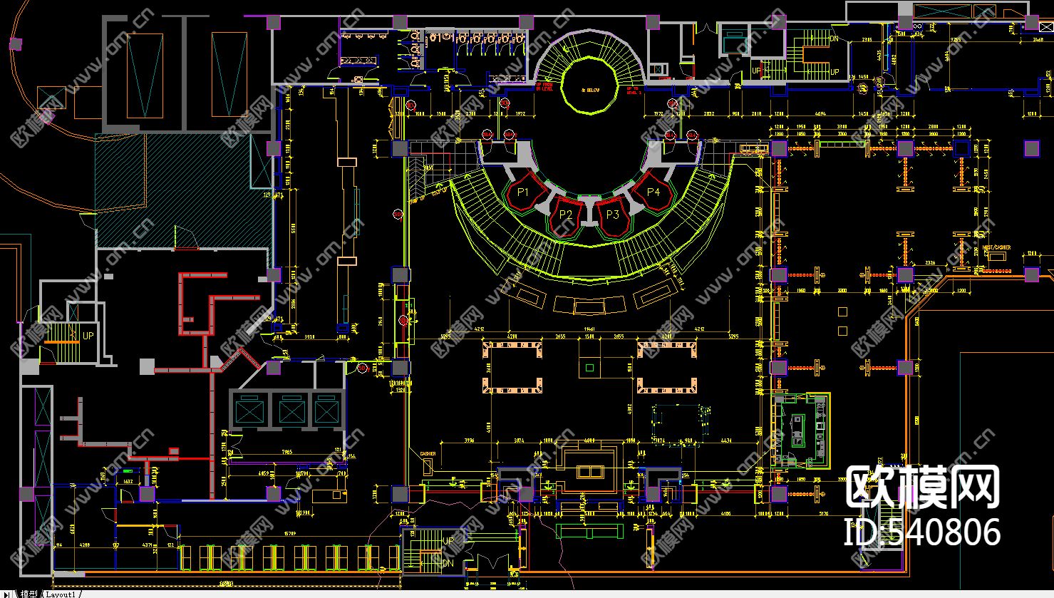 台北喜来登酒店装饰施工图下载（渲染图2）