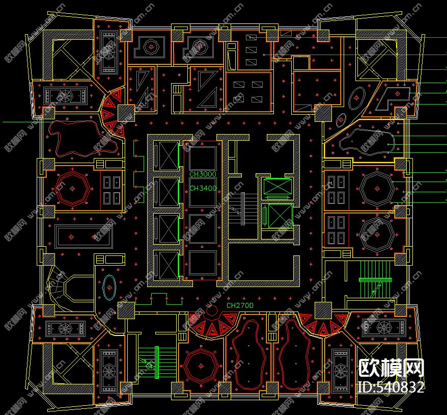 KTV包房装修施工图下载（渲染图2）