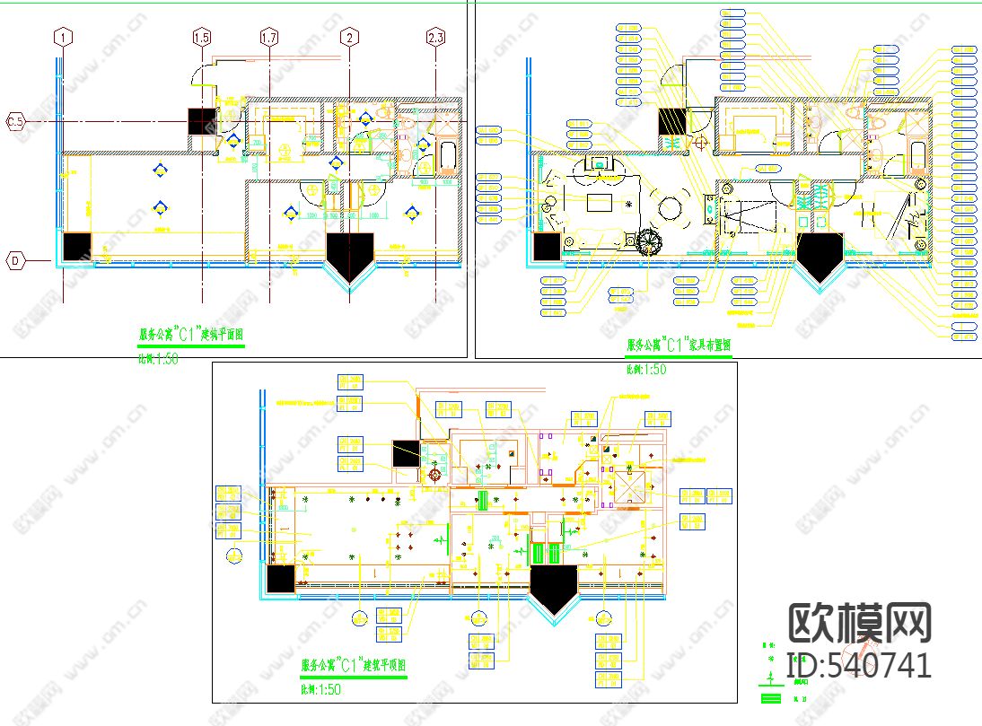 上海明天广场装饰施工图下载（渲染图2）