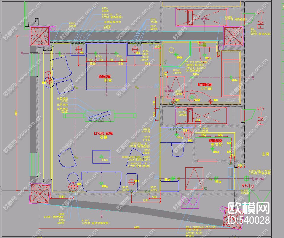 天津五星级酒店装修施工图下载（渲染图4）